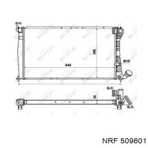 509601 NRF радиатор