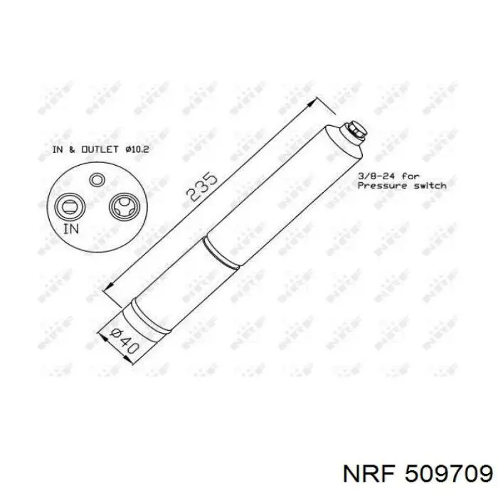 Radiador refrigeración del motor 509709 NRF