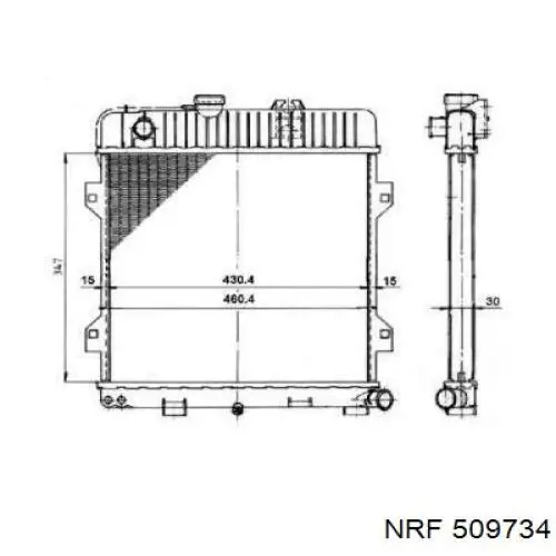 509734 NRF радиатор