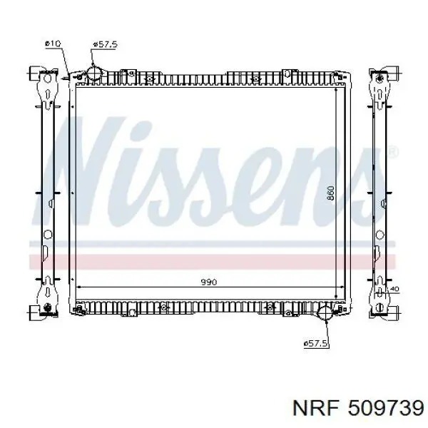 Радиатор 509739 NRF