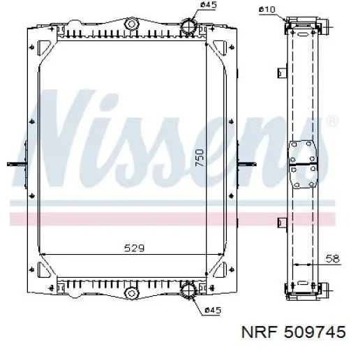 Радиатор охлаждения двигателя NRF 509745 цена, от 363.36 USD