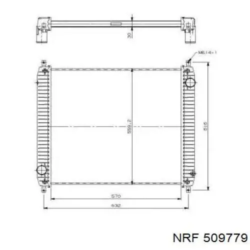 Radiador refrigeración del motor 509779 NRF