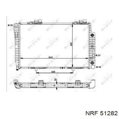 Радиатор 51282 NRF