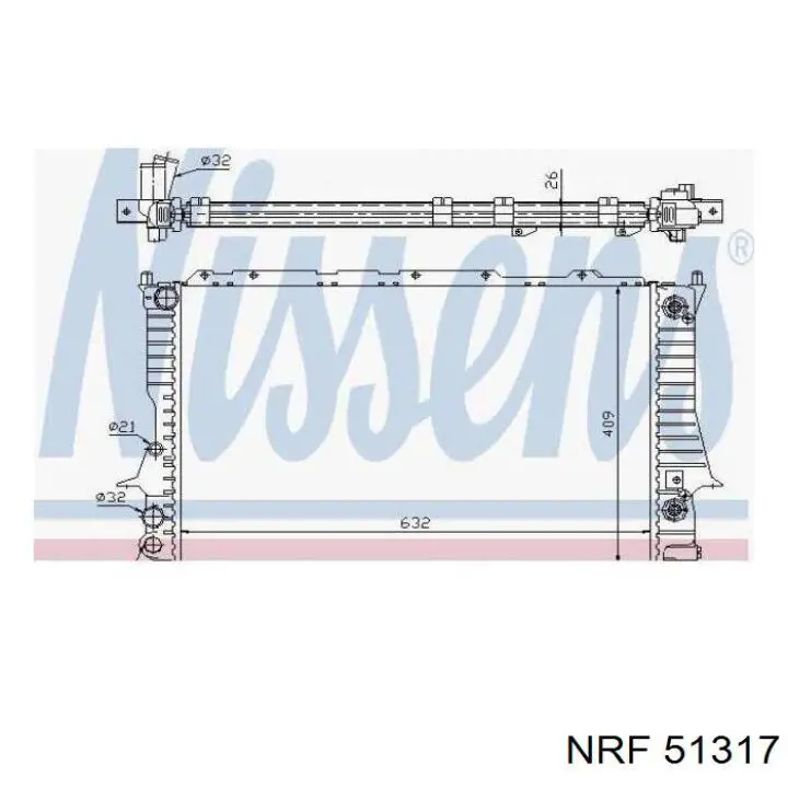 Купить 51317 NRF Радиатор водяной