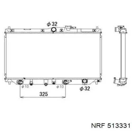 Радиатор 513331 NRF