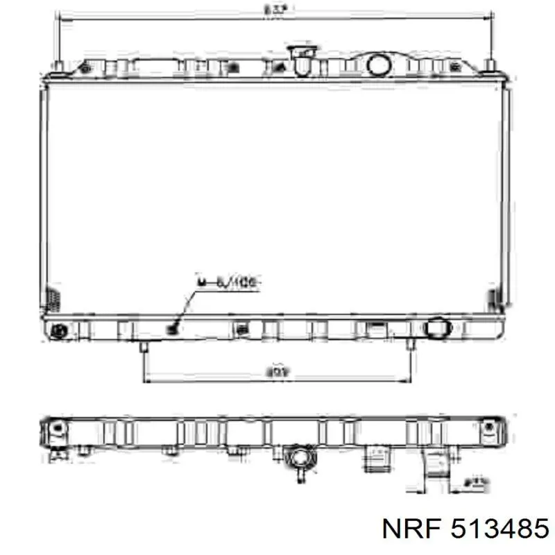 Радиатор 513485 NRF