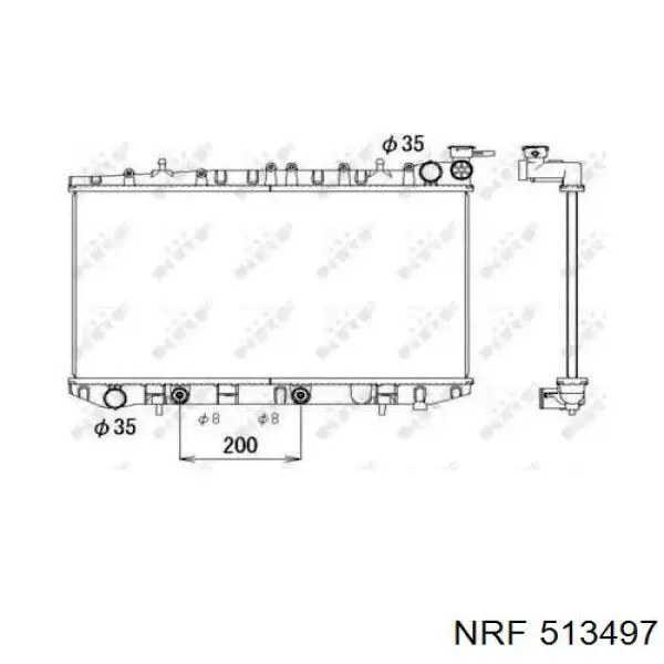 Радиатор 513497 NRF