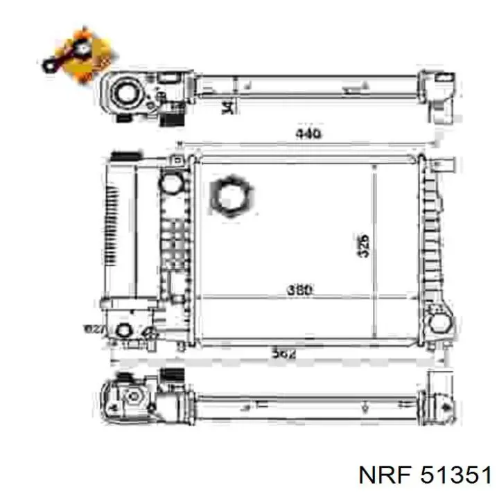 Купить 51351 NRF Радиатор водяной