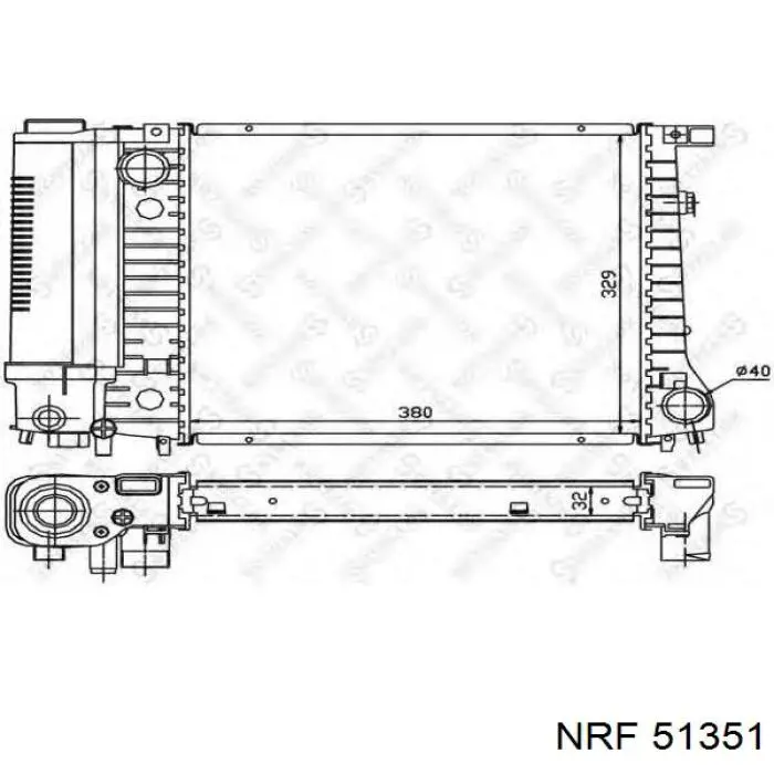 Радиатор 51351 NRF