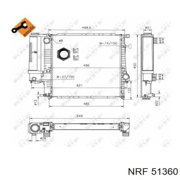 51360 NRF радиатор