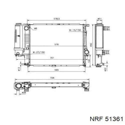 51361 NRF радиатор