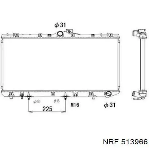 Радиатор 513966 NRF