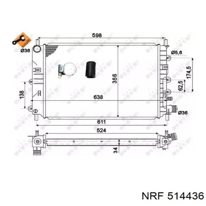 514436 NRF радиатор