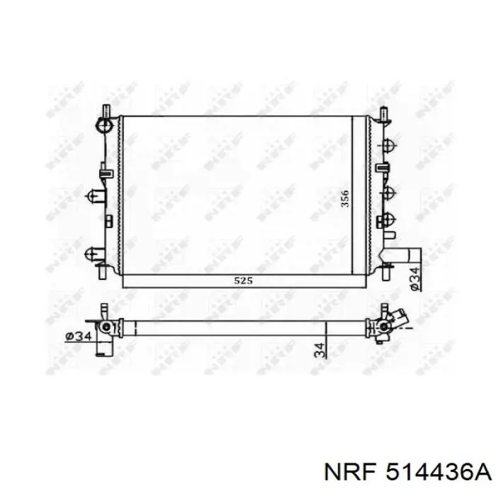 Радиатор 514436A NRF