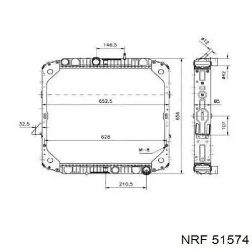 Радиатор 51574 NRF