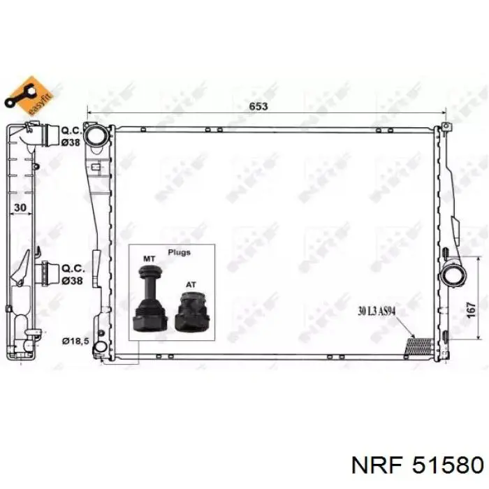 51580 NRF радиатор