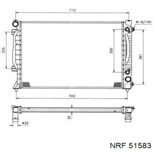 Радиатор 51583 NRF