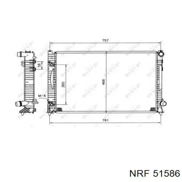 Радиатор охлаждения двигателя NRF 51586 цена, от 172.58 USD