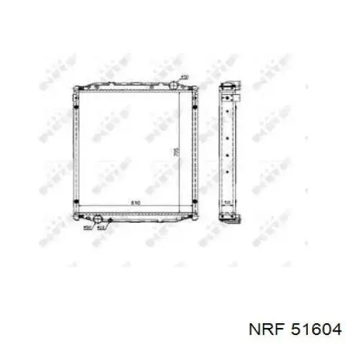 Радиатор 51604 NRF