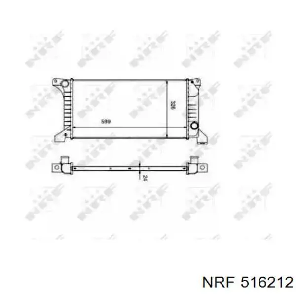 Радиатор 516212 NRF