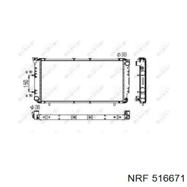 Радиатор 516671 NRF