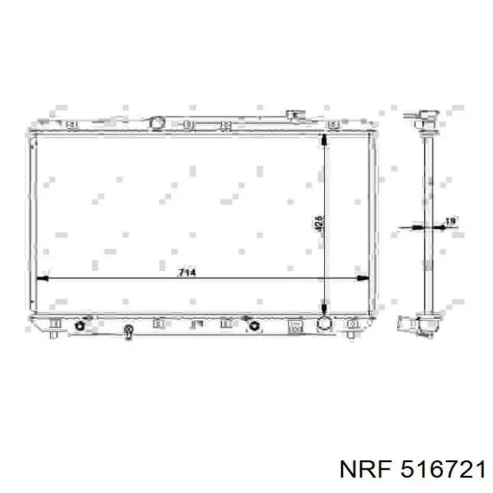 Radiador refrigeración del motor 516721 NRF