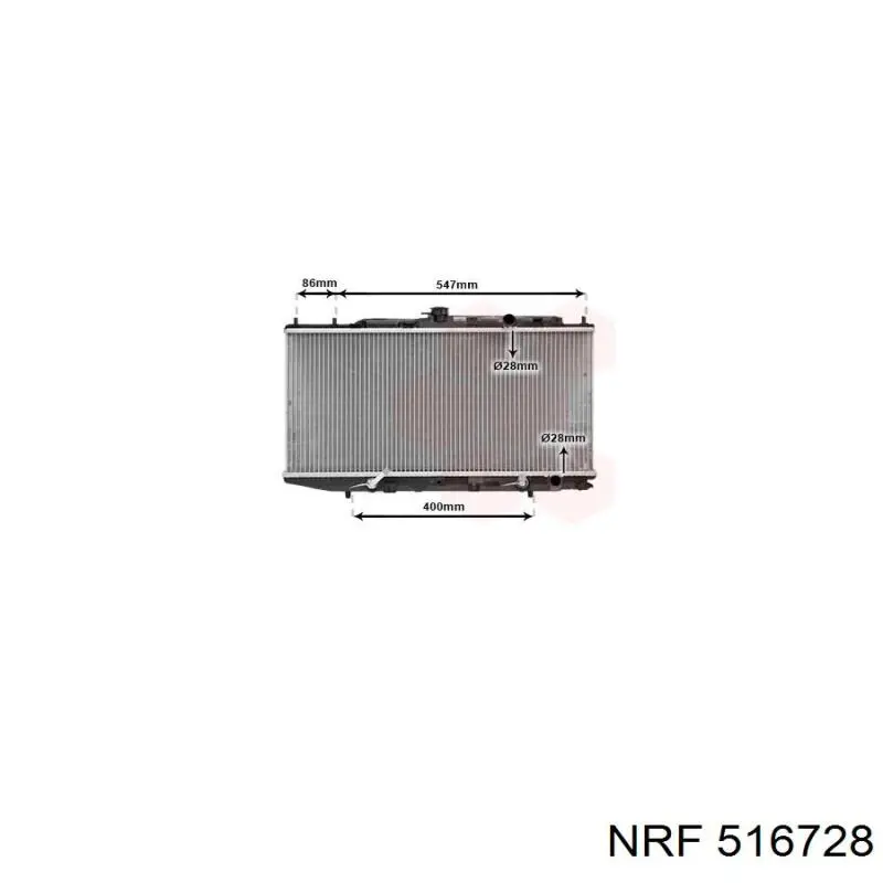 Radiador refrigeración del motor 516728 NRF