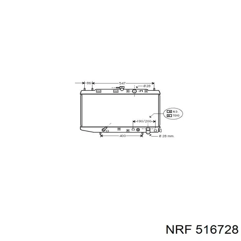 Радиатор охлаждения двигателя NRF 516728 цена, от 73.54 USD