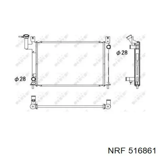 Радиатор 516861 NRF