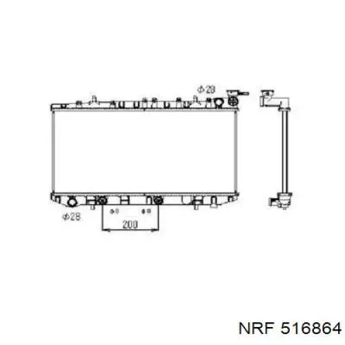 Радиатор 516864 NRF