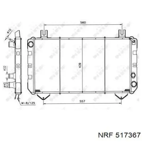 Радиатор 517367 NRF