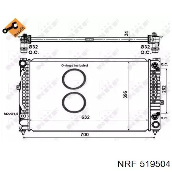 519504 NRF радиатор