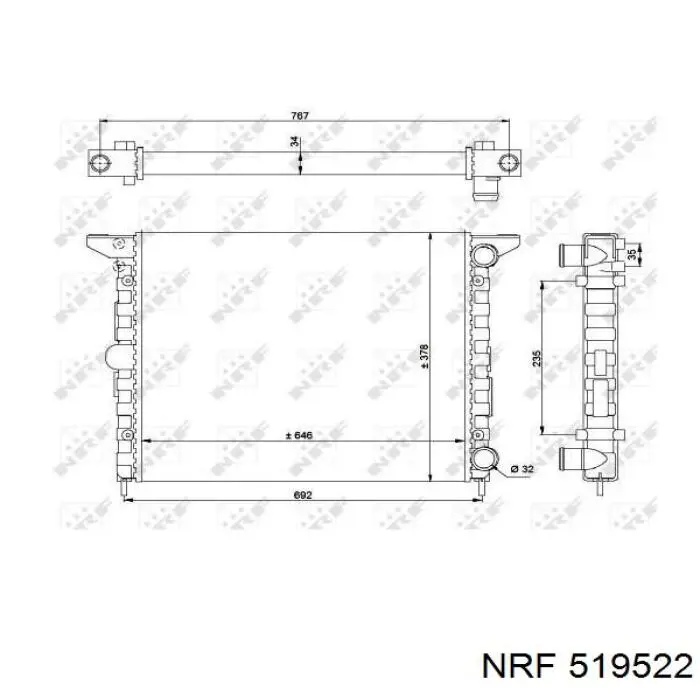 519522 NRF радиатор