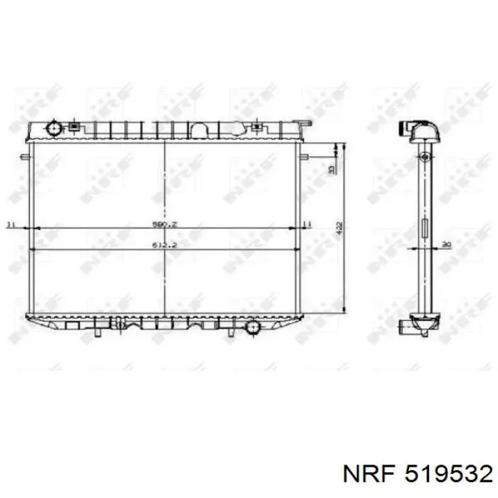 519532 NRF радиатор