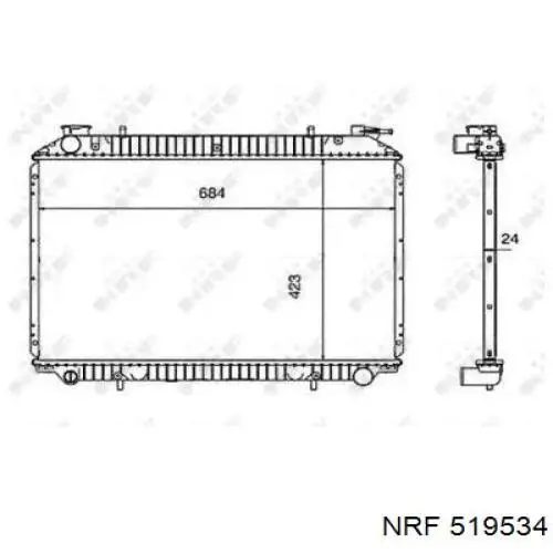 Радиатор 214109C001 Nissan