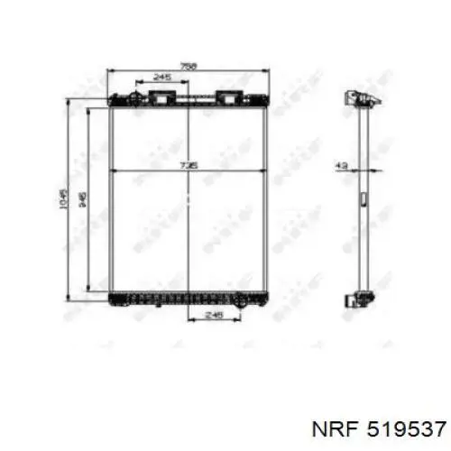 Радиатор 519537 NRF