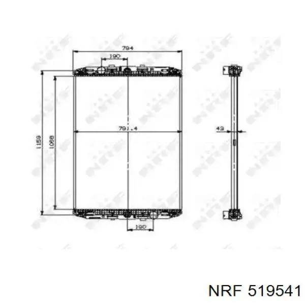 Радиатор 519541 NRF