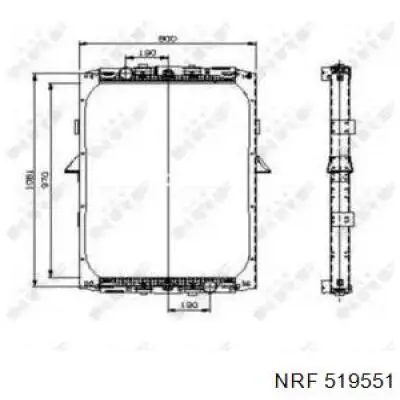 Радиатор 519551 NRF