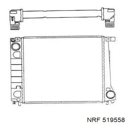 Радиатор 519558 NRF