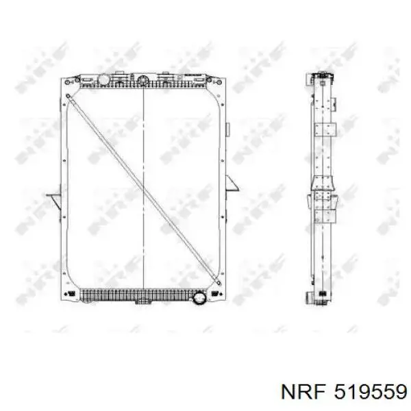 Радиатор 519559 NRF