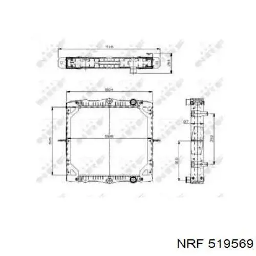 Радиатор 519569 NRF