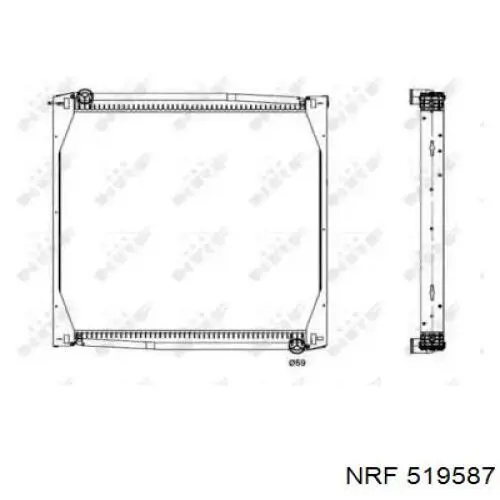 Радиатор 519587 NRF