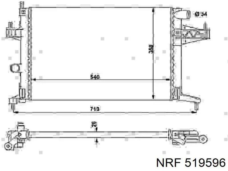 519596 NRF радиатор