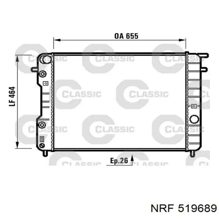 Радиатор охлаждения двигателя Opel 6302165 цена, от 78.74 USD