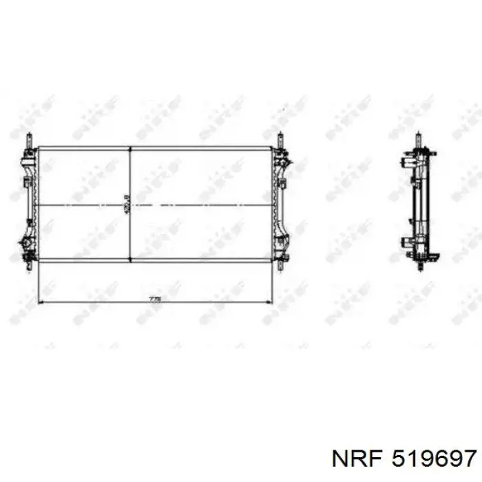 519697 NRF радиатор
