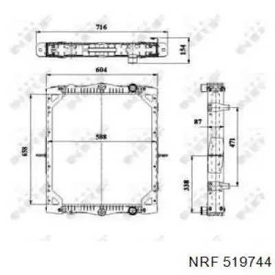 Радиатор 519744 NRF