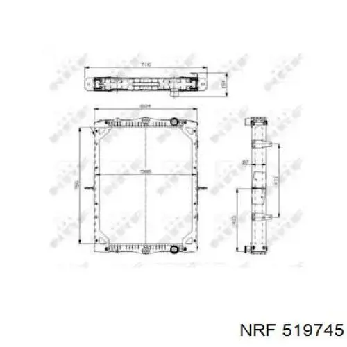 Радиатор 509745 NRF
