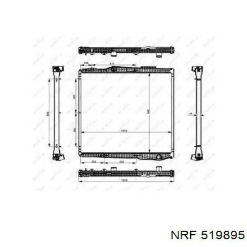 Радиатор 519895 NRF