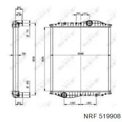 Купить 509908 NRF Радиатор водяной