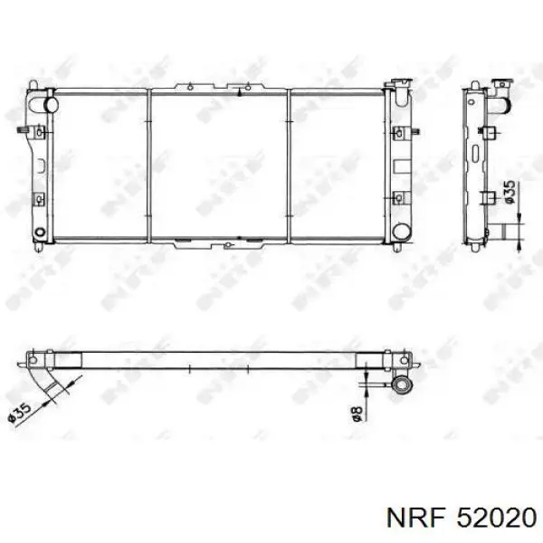 Радиатор 52020 NRF